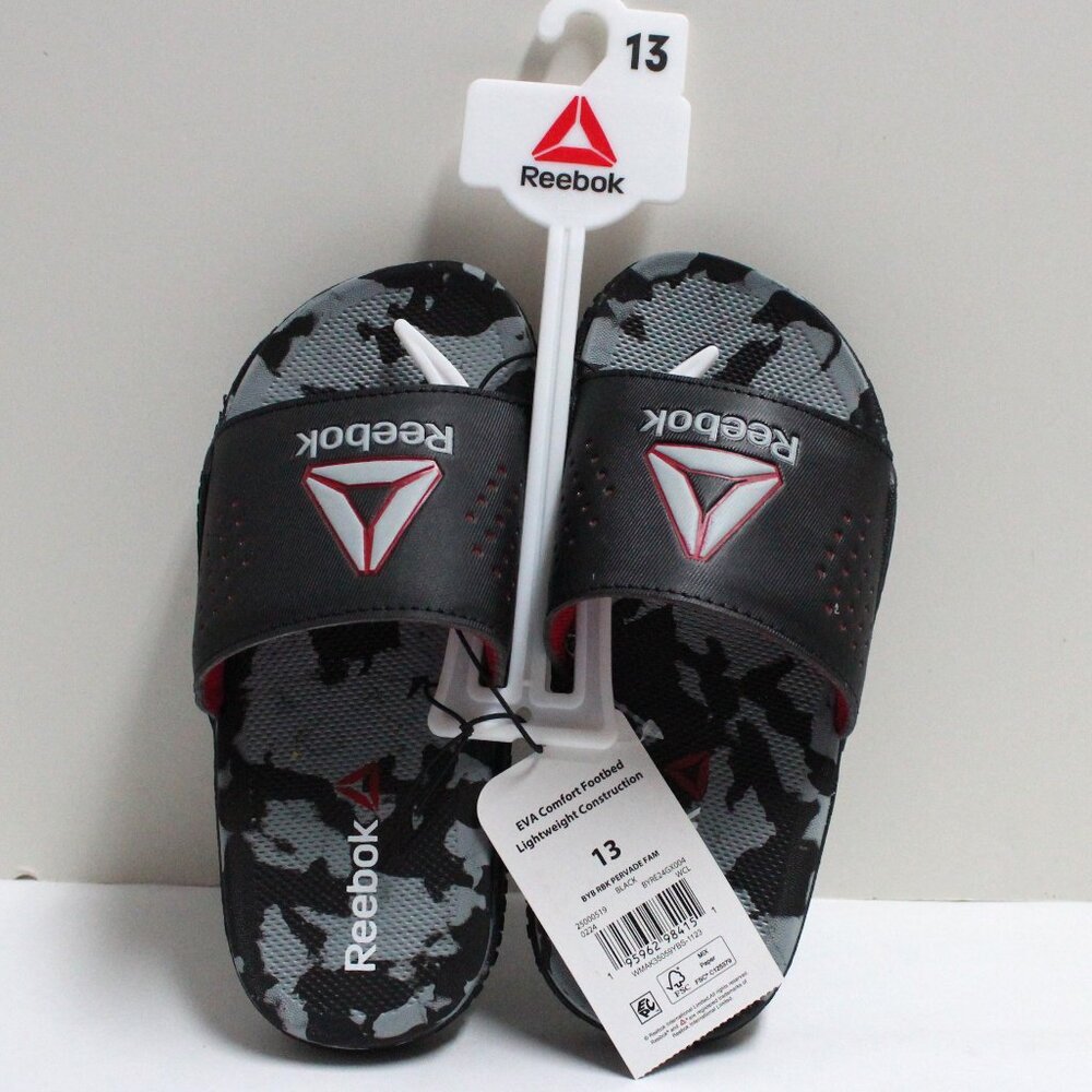 USA Youth Size 13 Reebok Pervade Comfort Footbed Slides or Sandals